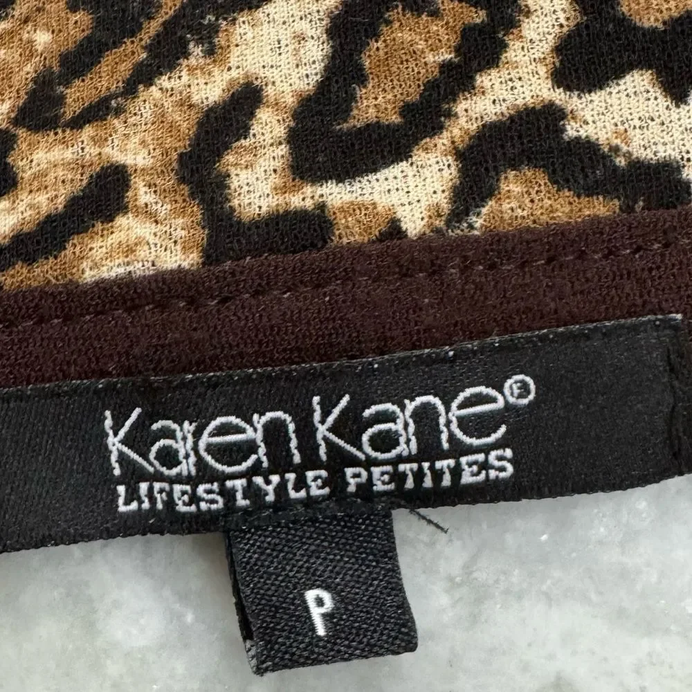Karen Kane High-Low Midi Mixed Print Skirt. Size Small-P